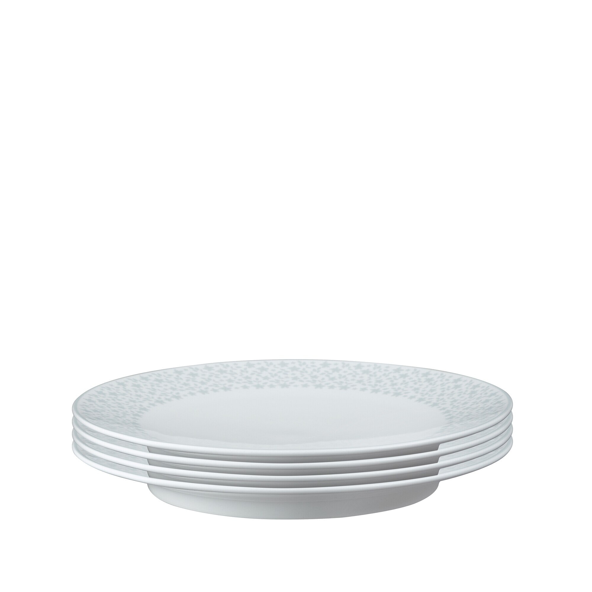 Product photograph of Porcelain Constance Set Of 4 Rimmed Dinner Plate from Denby Retail Ltd
